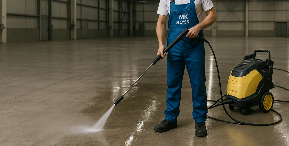 Mycie hali produkcyjnej – czyszczenie przemysłowe MK Błysk